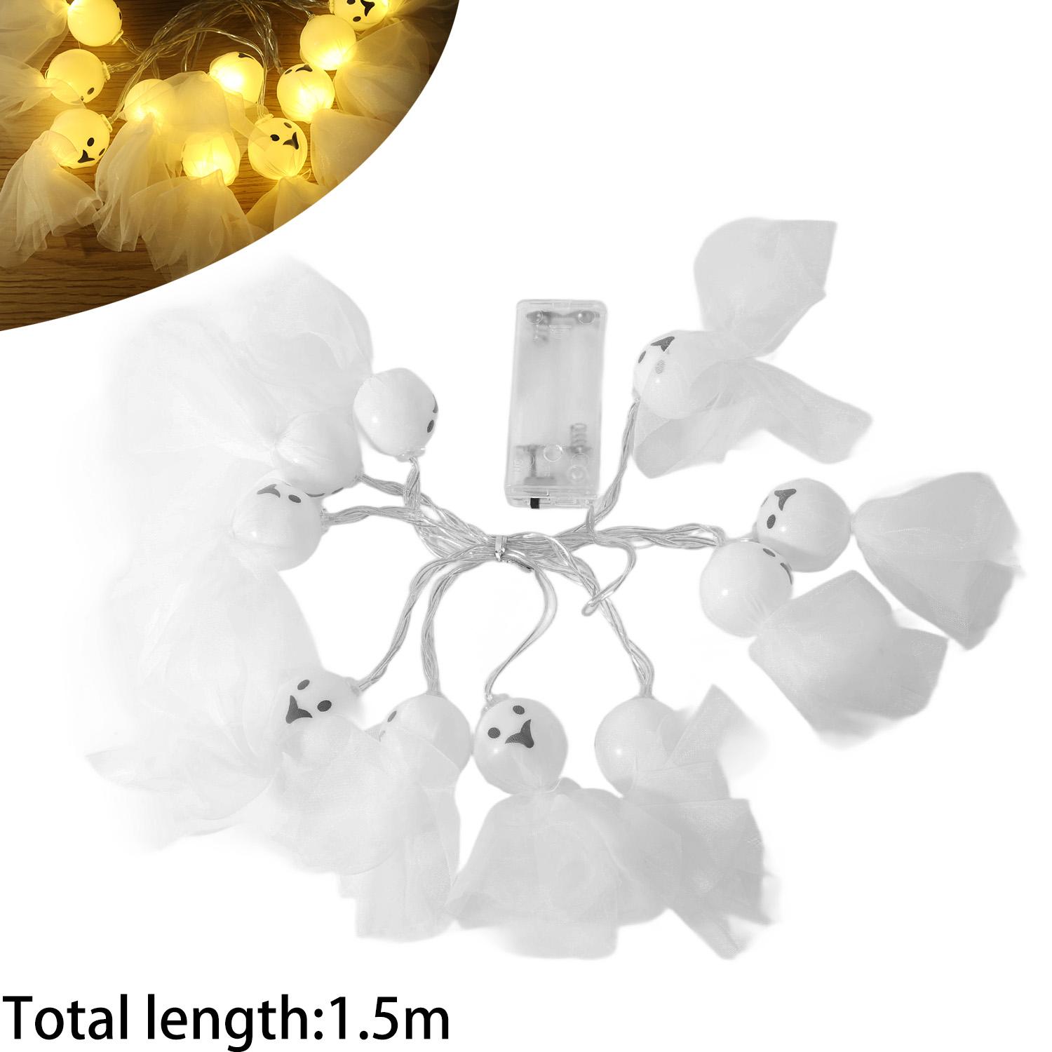

Halloween Sunny Doll Ghost Lantern String Battery Powered Indoor Outdoor Atmosphere Ghost Lights for Home Party Festival Decor 1PCS