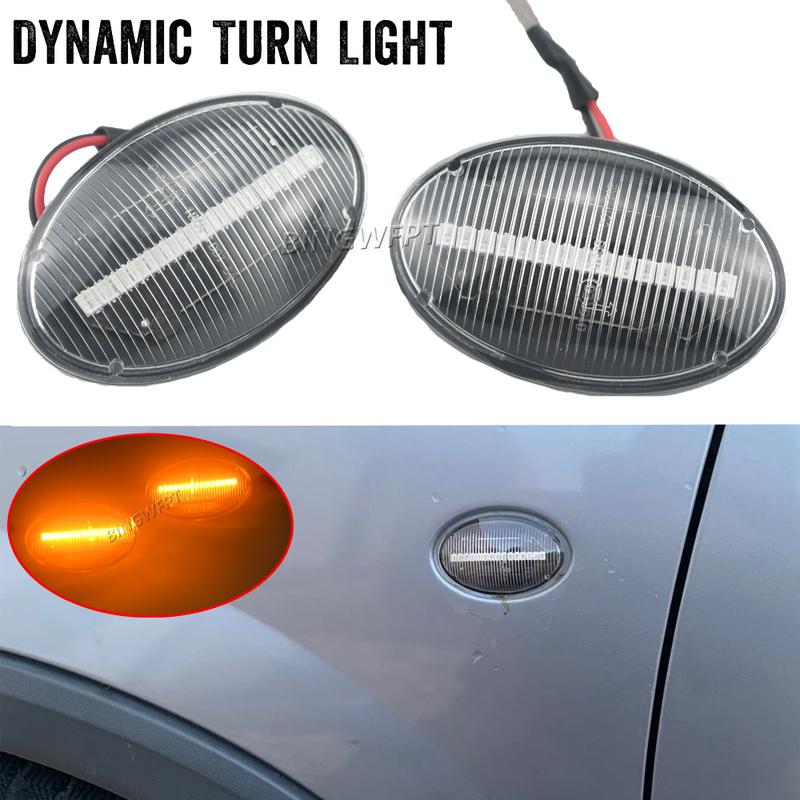Left+Right Side Marker Lihgt For Opel Astra F T92 Van/Cabrio 1991-2000 Car Dynamic LED Turn Signal Lamp For Opel Vita 1995-2004