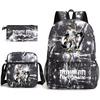 CR7 Ronaldo Backpack Football 67 Print School Bag With Shoulder Bag & Pencil Case For Student Boys Gift Daily Travel Rucksack