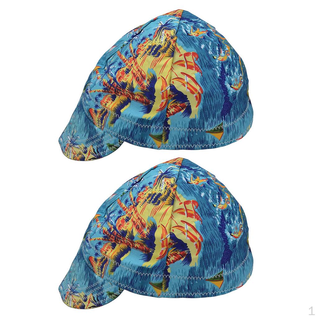 

2 Впитывающие пот Эластичные Сварочные Шапки Сварщика Хлопковые Огнестойкие