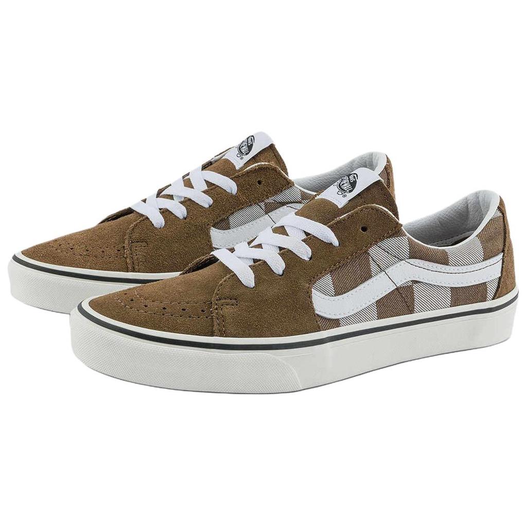 Vans Sk8-Low Bequeme Weiche Low-Top Skate Schuhe Unisex Sneaker Dunkelbraun VN0009QRDFM