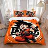 3pcs Dragon Ball Z Cute Son Goku Printed Quilt Set Soft and Comfortable Quilt Cover for Bedroom, and Dormitory Decorative Bedding Set.L036
