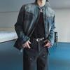 Denim Jacket Men's Autumn and Winter Loose Stand-up Collar Top Korean Style Trendy Handsome Niche Jacket