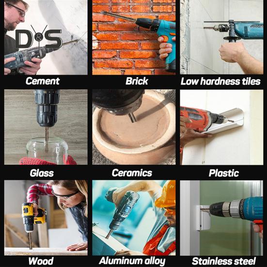 Firkantet tagget eksentrisk borbitssett Høy hardhet Rustsikker Enkel installasjon Multifunksjonelt skjevt hode borbitssett