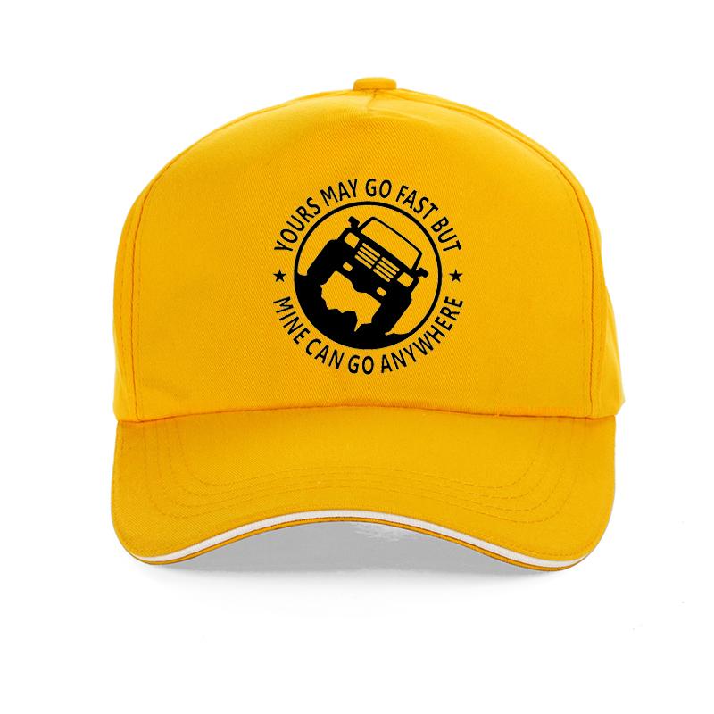 Funny Suv Pickup 4Wd Outdoor Off Road Sun Hat Fashion Print Yours May Go Fast But Mine Can Go Anywhere Men Baseball Cap