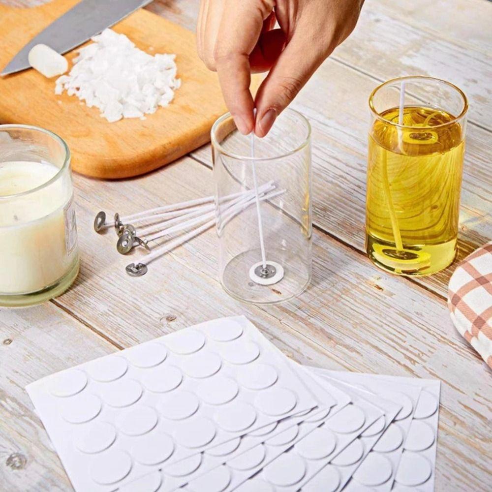240PCS Stickers Candle Wick Stickers Double-Sided Candle Wick Glue Wax Wick Sticker Candle Making