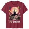Kyoto Inspired Japanese Unisex T Shirt Tokyo Japan Temple Art Graphic Tee