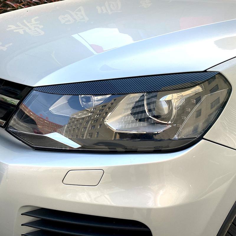 For Volkswagen VW Touareg 2010-2018 Car Front Headlight Eyelid Trim Cover ABS Plastic