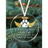 1pc "I Loved You Your Whole Life" Dog Paw Print Angel Wing Halo Acrylic Pendant Decor, Pet Memorial Ornament, Tree Ornament, Gift For Loss Of Cat Dog