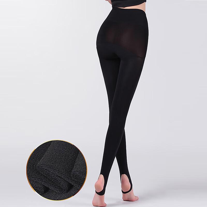Women's High-Waist Thermal Velvet Lined Stirrup Tights