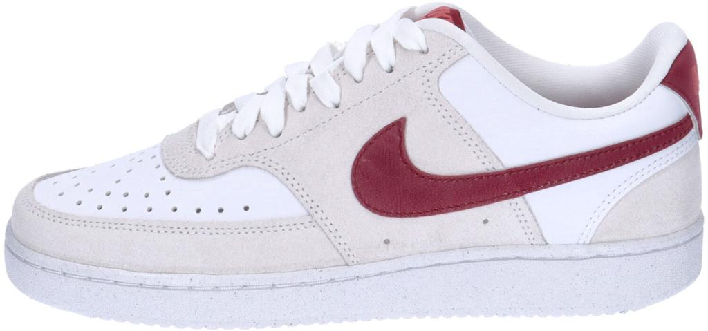 Women's Nike Court Vision Low Sneakers (FQ7628-100) White/adobe/dragon Red/team Red