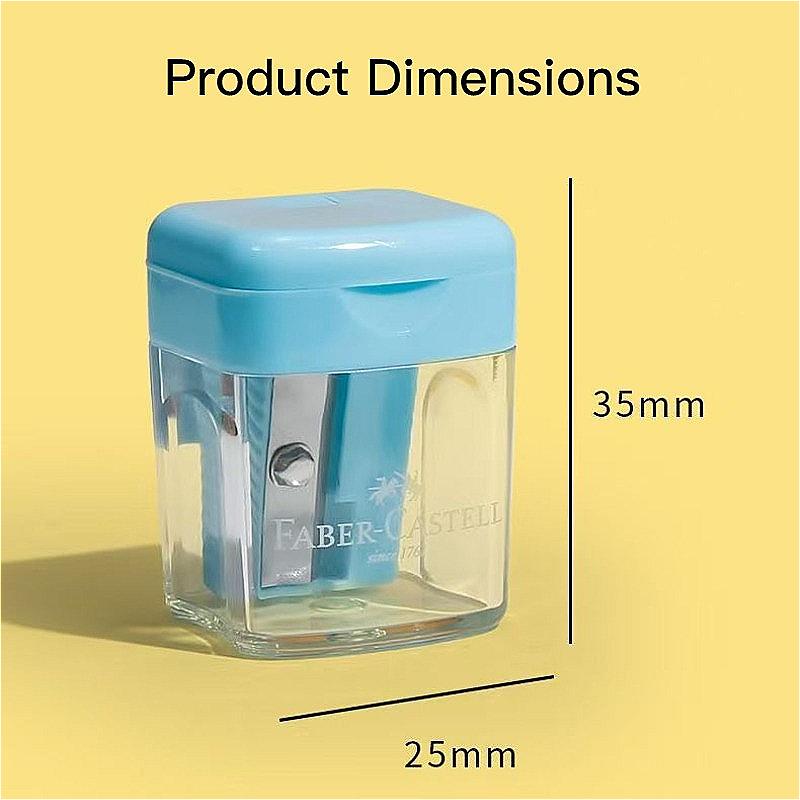 FABER-CASTELL Macron Color Single-Hole Pencil Sharpener Compact Portable Sharpener for Art Students Pencil Sharpening Tool