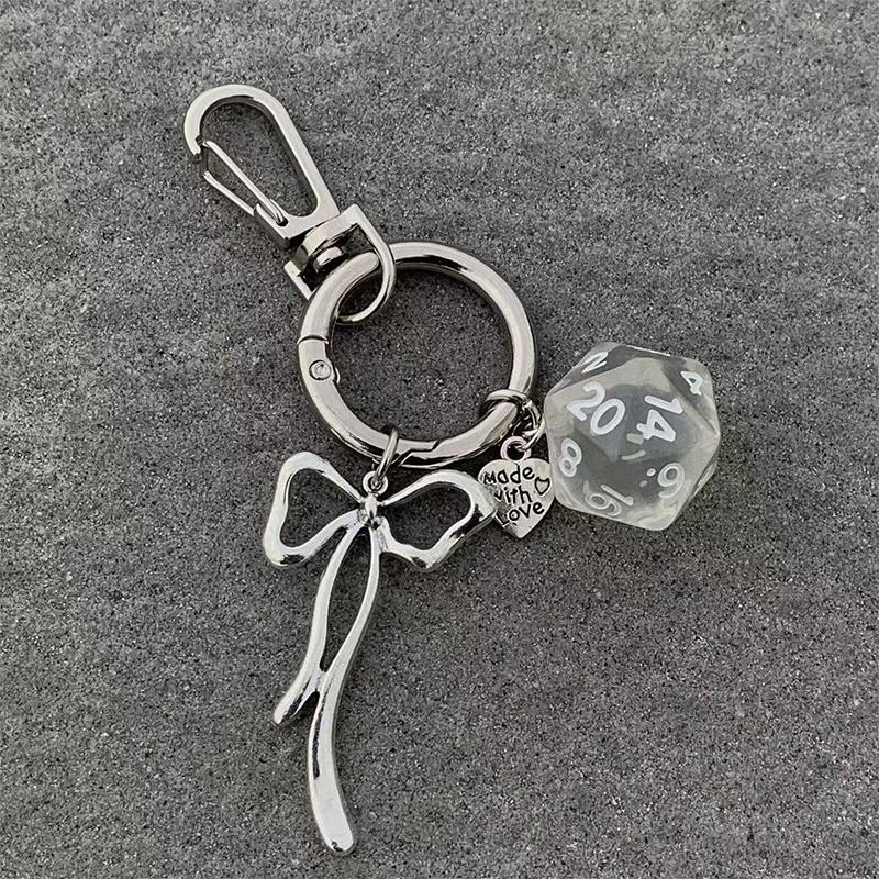 Creative Colourful Dice Keychain  3D Resin Dice Handbag Pendant For Men Women Car Key Holder Key Accessories Funny Gifts