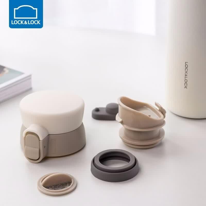 LOCK&LOCK LHC3239 Pop-up 316 Stainless Steel Thermal Mug