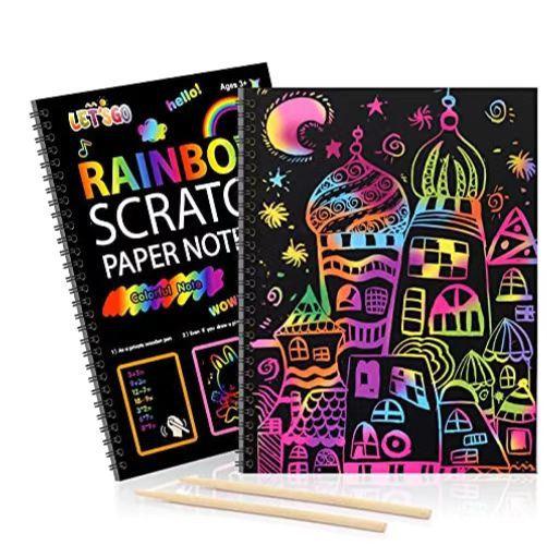 

Children s DIY Drawing Toys 16*23cm Magic Scratch Art Crafts Scraping Paintings Paper Children s Scratching Paper Kids Gifts білий