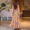 Elegant Waist-Cinching Summer Print Dress