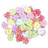100PCS Two Holes Apple Shape Buttons Colorful Assorted Sewing Projects Wooden Buttons Decorative Buttons For DIY Clothing