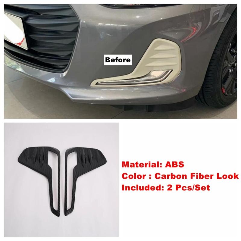 ABS Front Fog Lights Lamps Frame Rearview Mirror Cap Decor Shell Accessories Cover Trim For Chevrolet Cavalier ONIX  - 2024