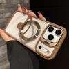 Fold Lens Stand Magnetic Holder Case For For Iphone 17 16 15 14 Plus 13 12 11 Pro Max Air Transparent For Magsafe Acrylic Hard Cover