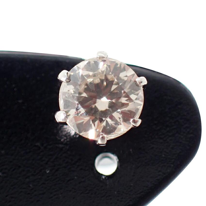 

Pt900 Diamond 0.343 One earring / j23-2