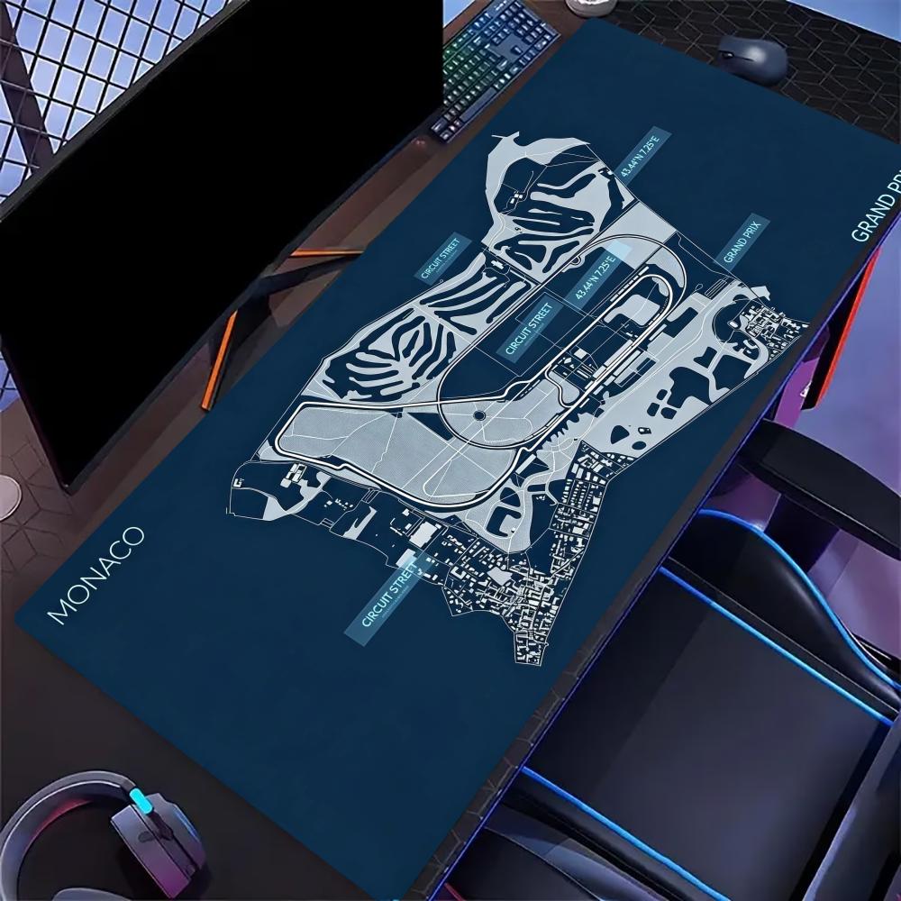 Formula Racing Car Blueprint Extended Gaming Mouse Pad Non Slip Desk Surface Motorsport Race Car Line Art Sketch For Gaming