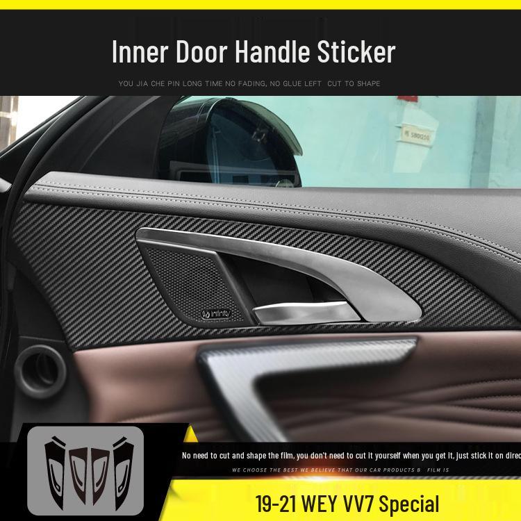 Carbon Fiber Interior Sticker for 17-21 WEY VV5 VV6 VV7S - Center Console Decoration P8