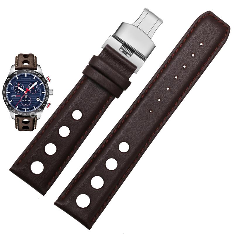 Echtes Lederarmband für Tissot Sports Racing Serie PRS516 T91 1853 Oberleder Rindsleder Uhrenarmband 20mm für chopin watchband