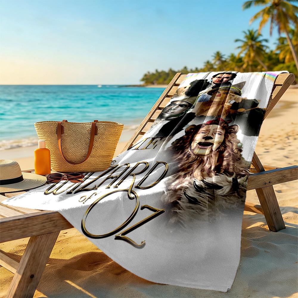 Warner Bros. Works Personalized Text Beach Towel Super Soft Microfiber Quickdry Fabric