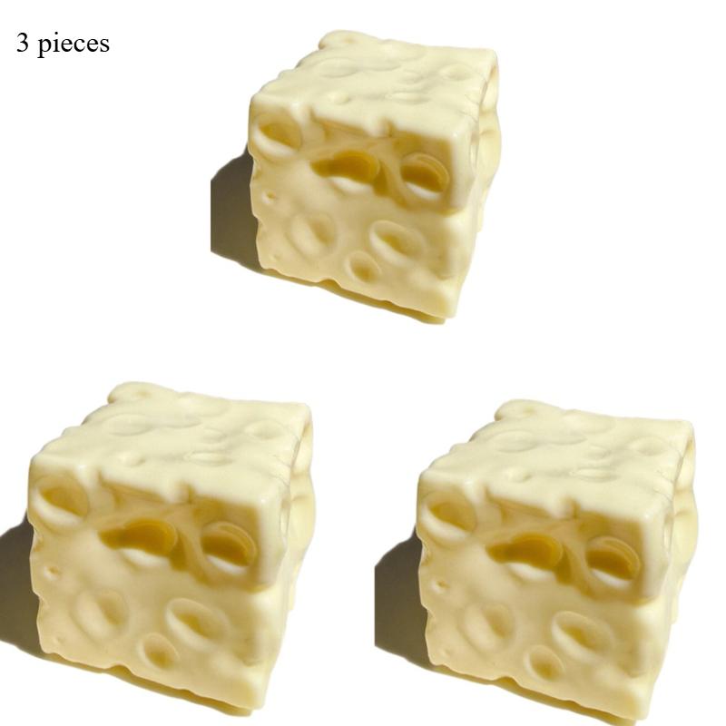 

Toys Kids Childrens Cute Cheese Cube Stress Ball Shapeable Squeeze Ball Non Rebound Sensory Fidget for and Adults Relaxing Ideal Gift Presents