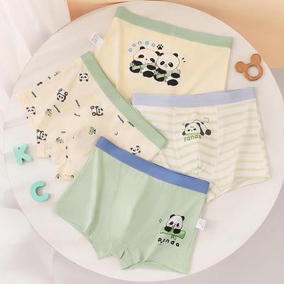 Boys' Pure Cotton Cartoon Boxer Briefs - Korean Style Children's Underwear, Available In Small, Medium, and Large Sizes