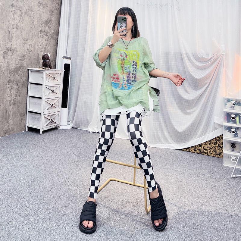 2025 Plaid High-Waist Stretchy Skinny Leggings for Women - Trendy Outerwear