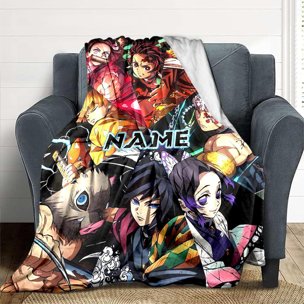 Custom 1pc Name Fiery Storm Blanket, Soft And Comfortable Blanket, Casual Warm, Camping Travel Blanket, Birthday Gift Q91226