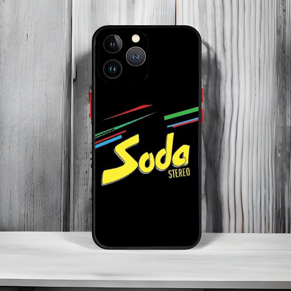 

Rock Band S-SODA STEREO Phone Case Black Matte Thin Phone Case For iPhone17 16 15 14 13 ProMax iphone12promax