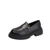Spring retro polished thick-soled women's inner height increase of 7CM small leather shoes women's small size 3233