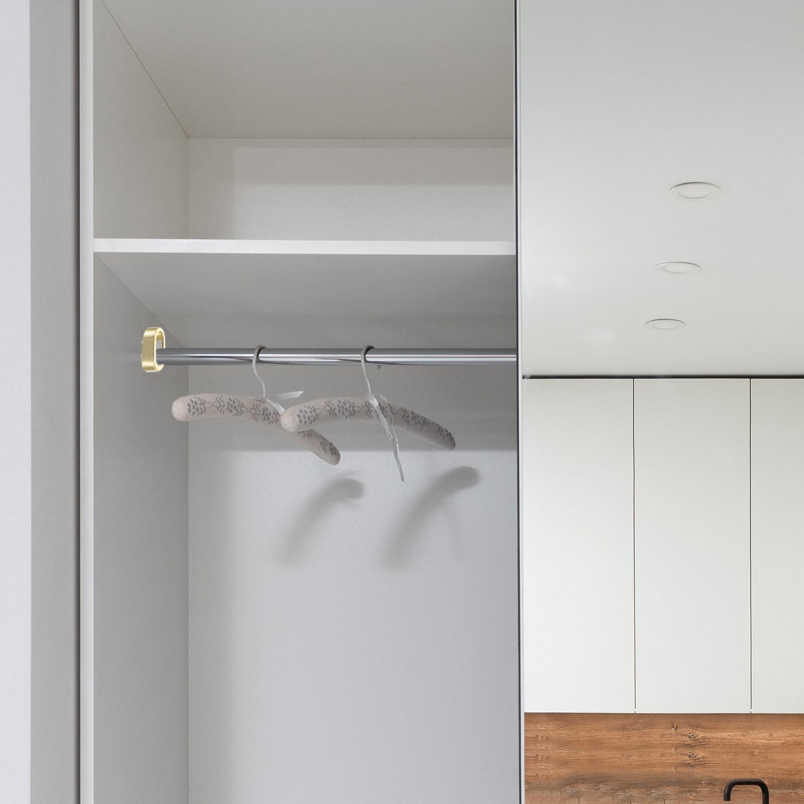 2Pcs Closet Rod Bracket Zinc Alloy Closet Pole Holder for Clothes Hanging Pants Ties Support Rod Bracket other