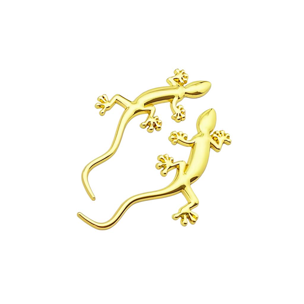 3D Metal Gecko Lizard Rear Trunk Body Emblem Badge Sticker Decals