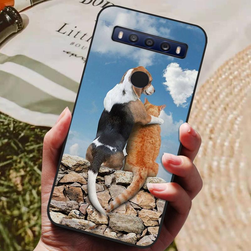 For TCL 10 SE Case Black TPU Silicon Shell For TCL 10SE Phone Cover Tcl 10se Cases T766H T766J T766U T766A Fundas Bumper Marble