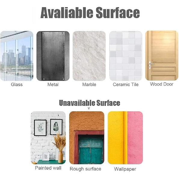WANLIAN 8 Inch Acrylic Clear Shelves for Wall No Drilling, 2 Pack Small Adhesive Floating Shelf with Ledge, No Damage Mounted, Easily Expand Wall