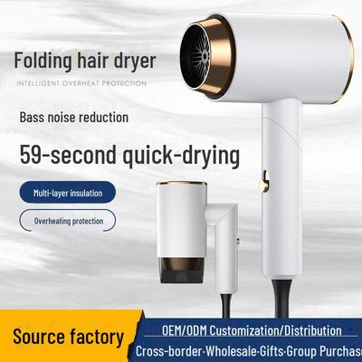 High Power Foldable Hair Dryer for Dorms and Homes