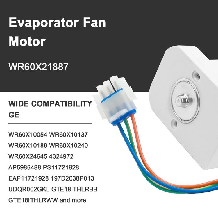 WR60X21887 Refrigerator Fan Motor Replacement Cooling Fan Motor Replace for WR60X10137 WR60X10054 WR60X10189 WR60X10240