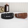 Versatile Vintage Black Style Belt For Jeans With Durable Alloy Buckle Pin