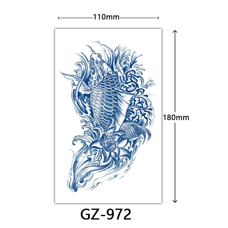Juice Tattoo Stickers, Herbal Tattoo Stickers, Semi-Permanent English Letter Tattoo Stickers Tattoo