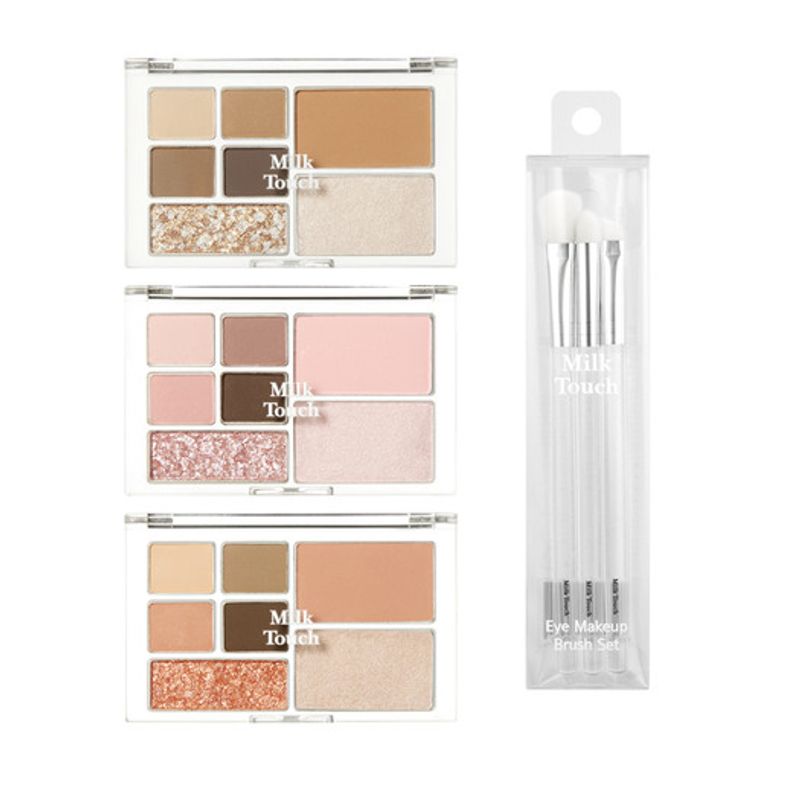 Be My Perfect Multi Palette Mini + Eye Makeup Brush 3-piece Set