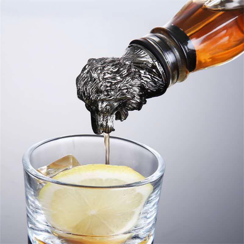 Wine Pourer Deer Elk Lion Wine Stopper Stainless Steel Bartender Tool Deer Head Wine Mouth Wedding Party Bottle Stoppers