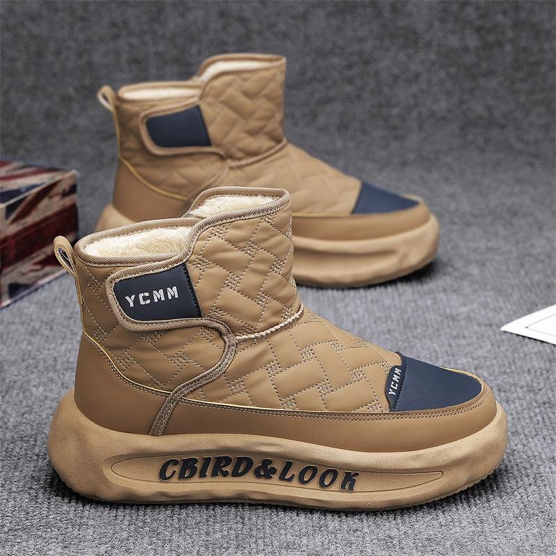 

Fashion Golden Sapling Men Boots 2025 Winter Shoes Fashion Designer Warm Plush Snow Boots Down Cloth Windproof Man Platform Chunky Shoes 39