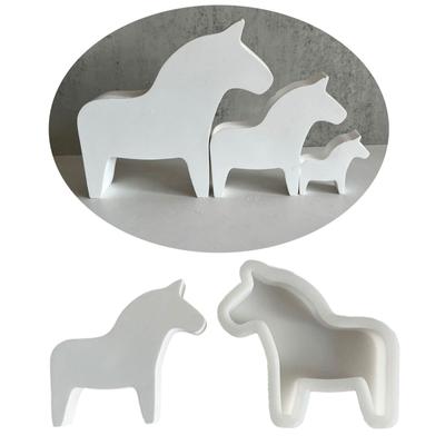 Moules en résine en forme de cheval Moules en résine animale pour bricolage Bougie Artisanat Ornements en plâtre Décorations de gâteaux Fondant Pâtisserie