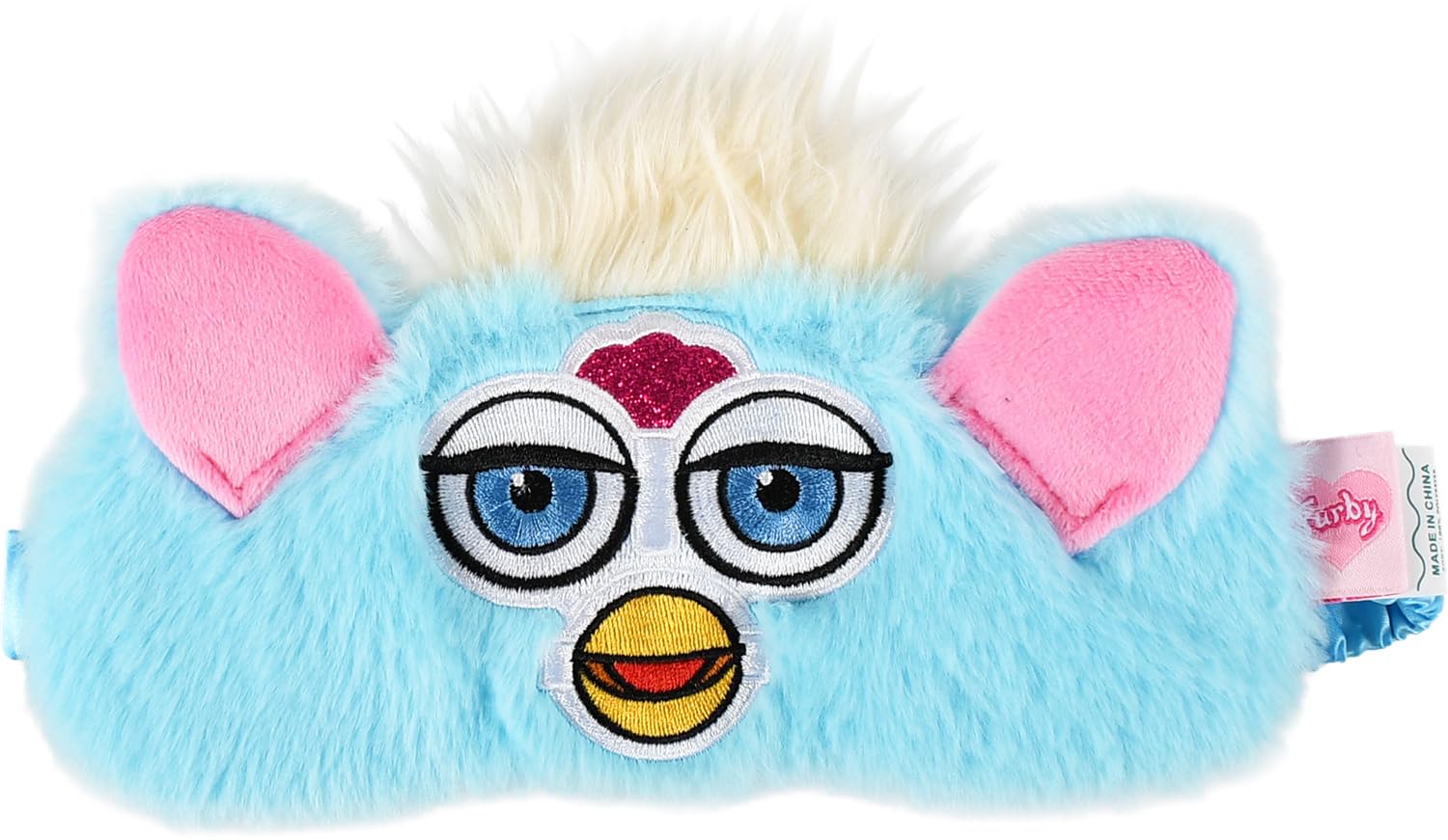 

SKINNYDIP Furby Y2K Маска пушистого персонажа с голубым глазом, Материал, синий