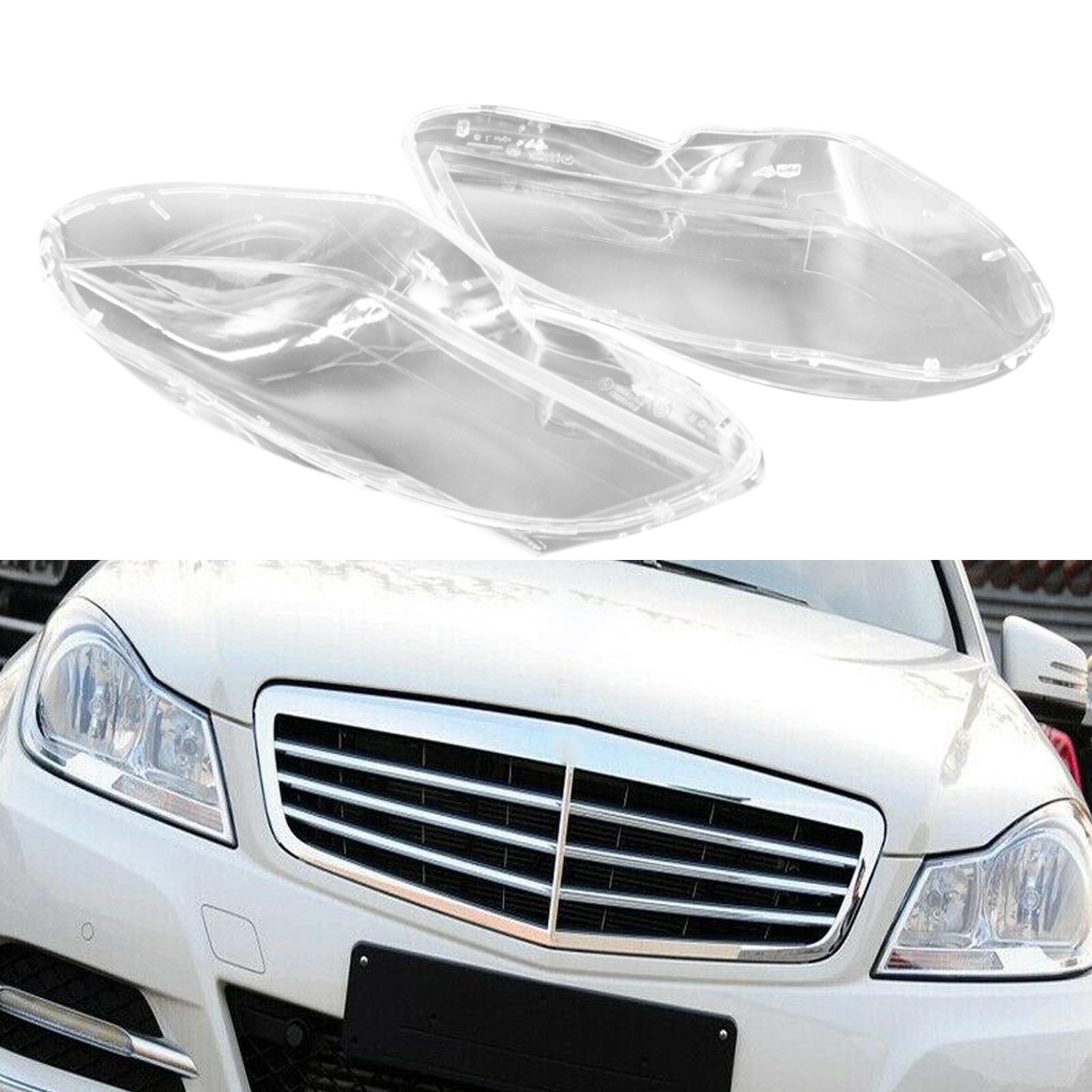 

1 пара прозрачных стекол для фар слева и справа A2048203539/A2048203639 для замены на Mercedes прозрачный