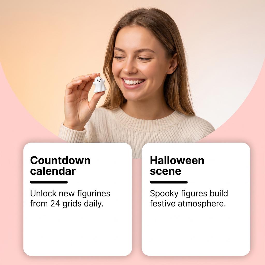 EELJOY Multi-style Halloween Decoration Blind Box 24-compartment Countdown Variety of Designs Holiday Decoration Gift Blind Box