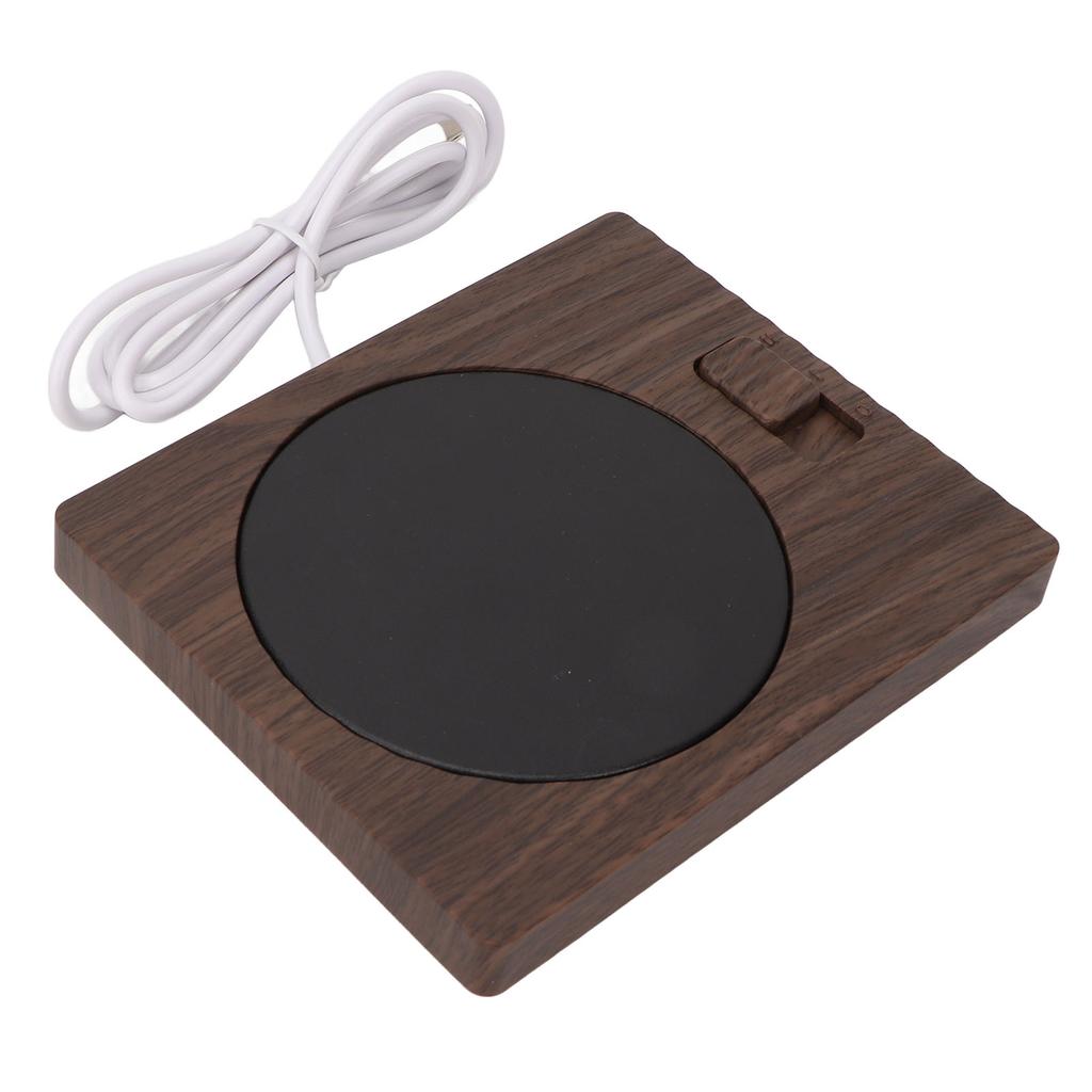 Tassenwärmer Elektrisch USB 2 Stufen Temperaturverstellbar Tassenwärmer Pad für Tee Milch Walnuss